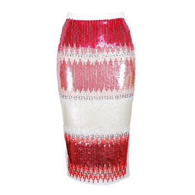 Elisabetta Franchi Weißer Polyester Damenrock