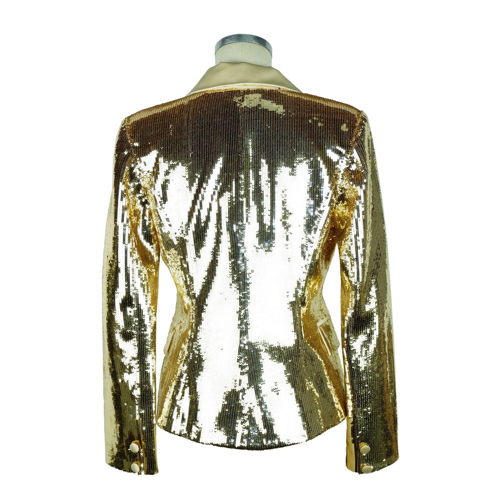 Elisabetta Franchi Zweireihige Jacke mit Paillettenbesatz