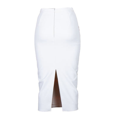 Elisabetta Franchi Weißer Polyester Damenrock