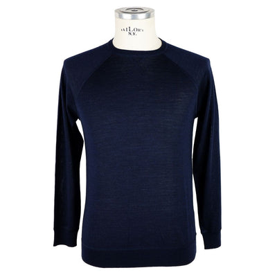 Emilio Romanelli Blauer Kaschmir-Pullover für Männer