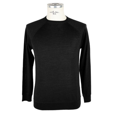 Emilio Romanelli Schwarzer Kaschmir-Pullover für Männer