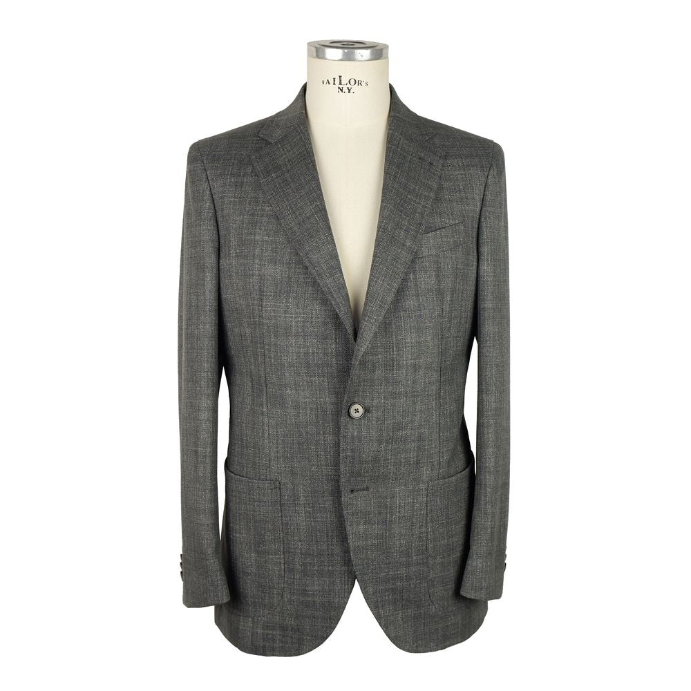 Emilio Romanelli Blazer aus grauer Wolle für Männer
