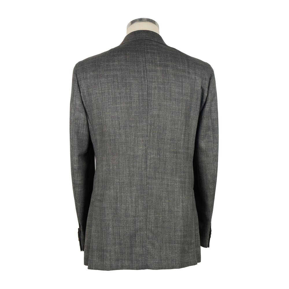 Emilio Romanelli Blazer aus grauer Wolle für Männer