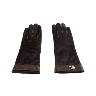 Cavalli Class Braunes Rindsleder Frauen Handschuh