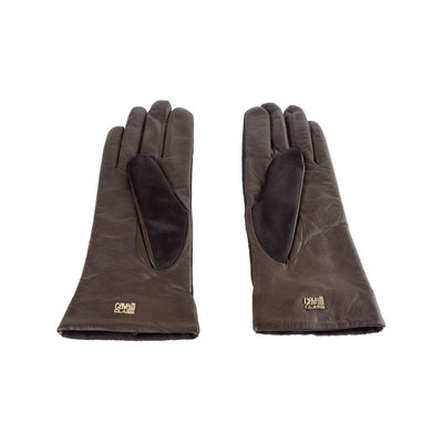 Cavalli Class Braunes Rindsleder Frauen Handschuh