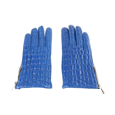 Cavalli Class Blauer Lammfell Damenhandschuh