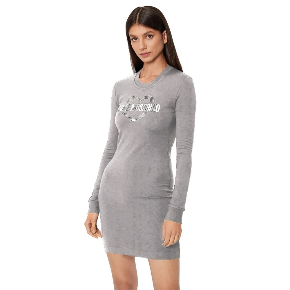 Love Moschino Braunes Baumwollkleid für Frauen