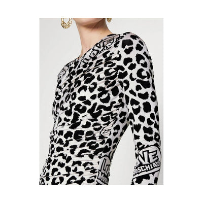 Love Moschino Weißes Viskose-Damen-Kleid