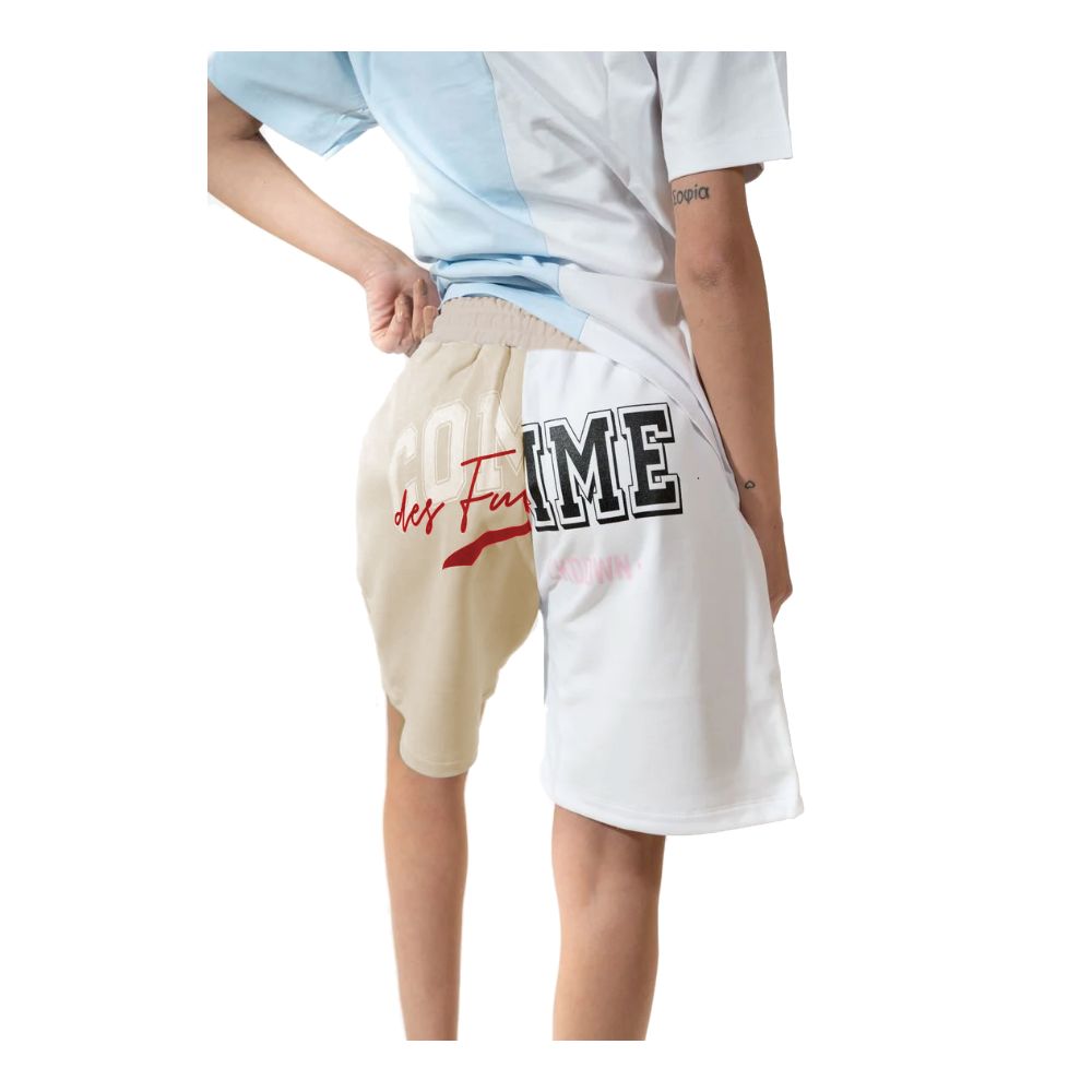 Comme Des Fuckdown Schicke zweifarbige Logo-Shorts