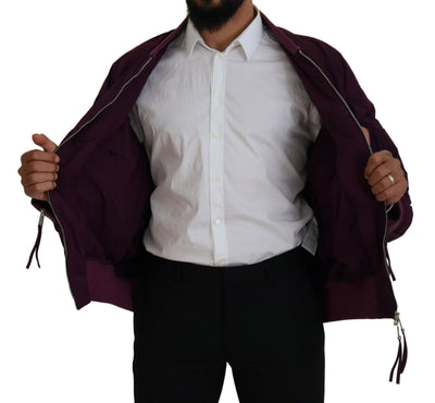 Dsquared² Lila Polyester Bomberjacke mit Reißverschluss