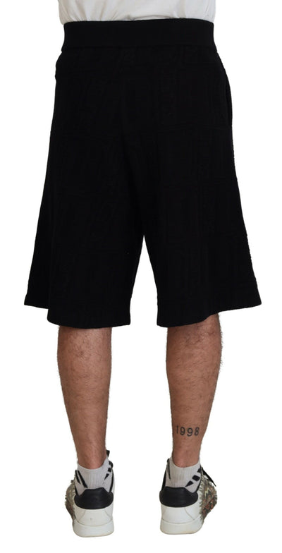 Dsquared² Schwarze solide Pull On Männer lässig Bermuda Shorts