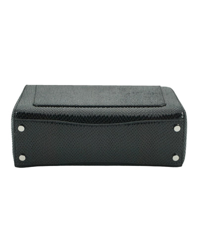 Jimmy Choo Schwarze Leder-Umhängetasche mit Top-Griff