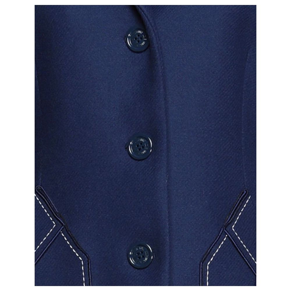 Love Moschino Blauer Wollmantel für Frauen