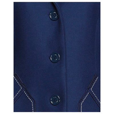 Love Moschino Blauer Wollmantel für Frauen