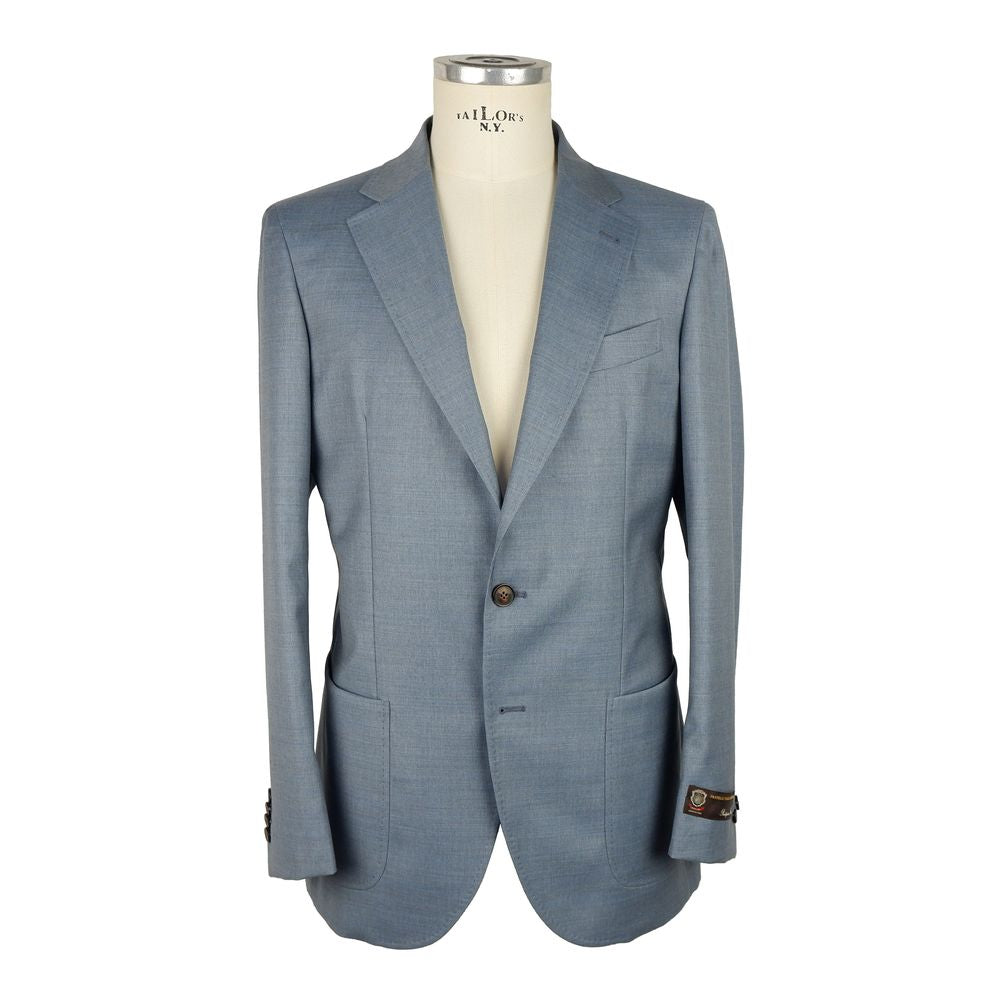 Emilio Romanelli Blauer Woll-Blazer für Männer