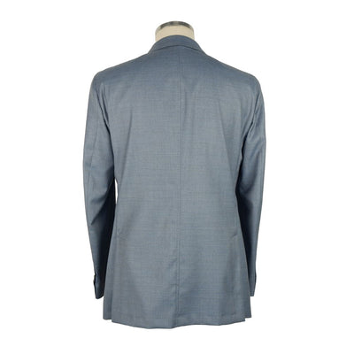 Emilio Romanelli Blauer Woll-Blazer für Männer