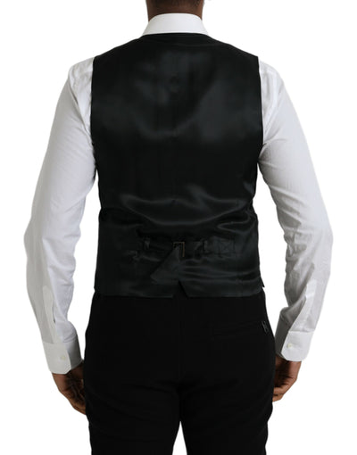 Dolce & Gabbana Schwarze Wolle Formal Dress Weste Weste