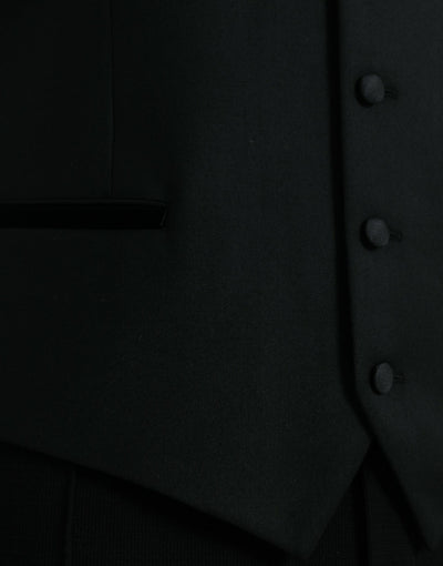 Dolce & Gabbana Schwarze Seidenweste Kleid Formelle Weste