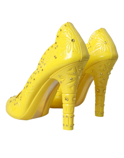 Dolce & Gabbana Gelb Kristall CINDERELLA Heels Pumps Schuhe