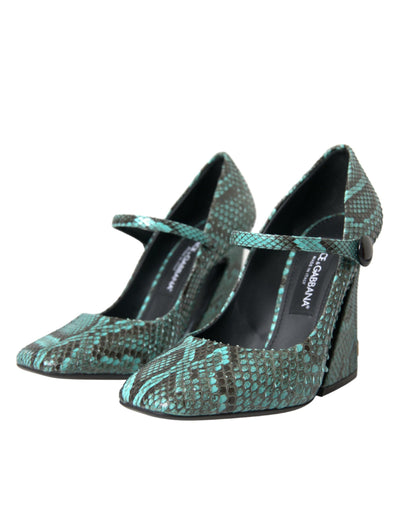 Dolce & Gabbana Aqua Python Leder Mary Jane Pumps