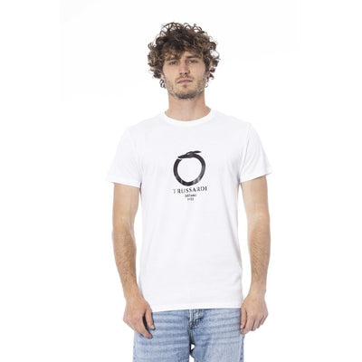 Trussardi Beachwear T-Shirt aus weißer Baumwolle
