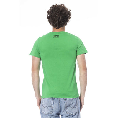 Cavalli Class Grünes Baumwolle Männer T-Shirt