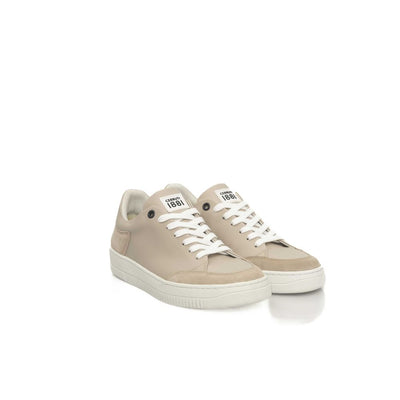 Cerruti 1881 Beige Leder Damen Plateau Sneaker