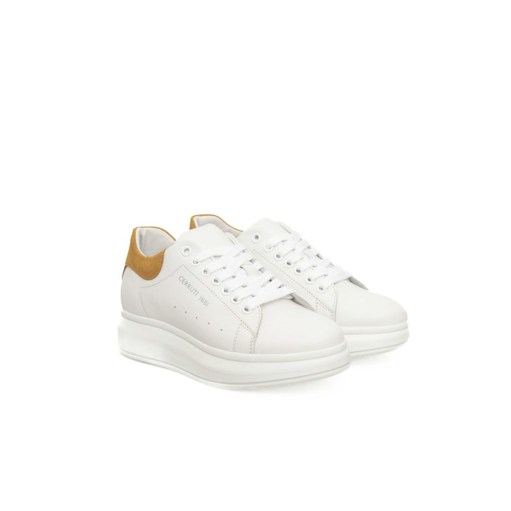 Cerruti 1881 Weißes Leder Damen Sneaker