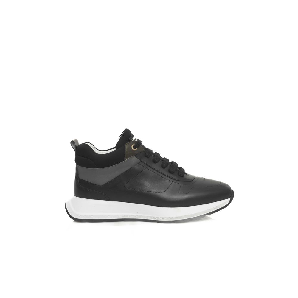 Cerruti 1881 Schwarzes Rindsleder Damen Sneaker