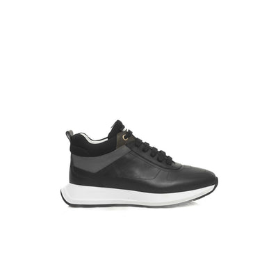 Cerruti 1881 Schwarzes Rindsleder Damen Sneaker