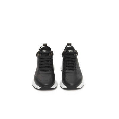 Cerruti 1881 Schwarzes Rindsleder Damen Sneaker
