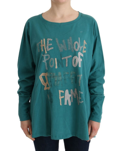 John Galliano Grüner Pullover aus Baumwolle in Übergröße