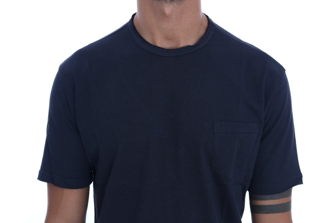 Daniele Alessandrini T-Shirt aus blauer Baumwolle mit Rundhalsausschnitt