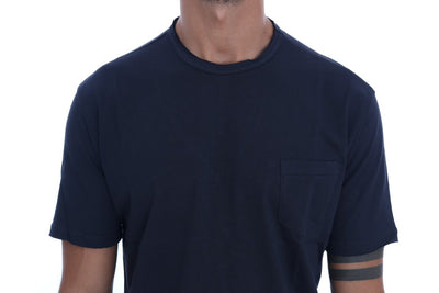 Daniele Alessandrini T-Shirt aus blauer Baumwolle mit Rundhalsausschnitt