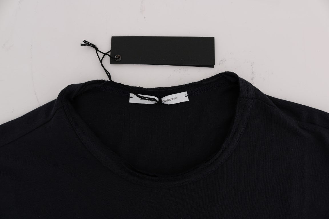 Daniele Alessandrini T-Shirt aus blauer Baumwolle mit Rundhalsausschnitt