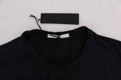 Daniele Alessandrini T-Shirt aus blauer Baumwolle mit Rundhalsausschnitt