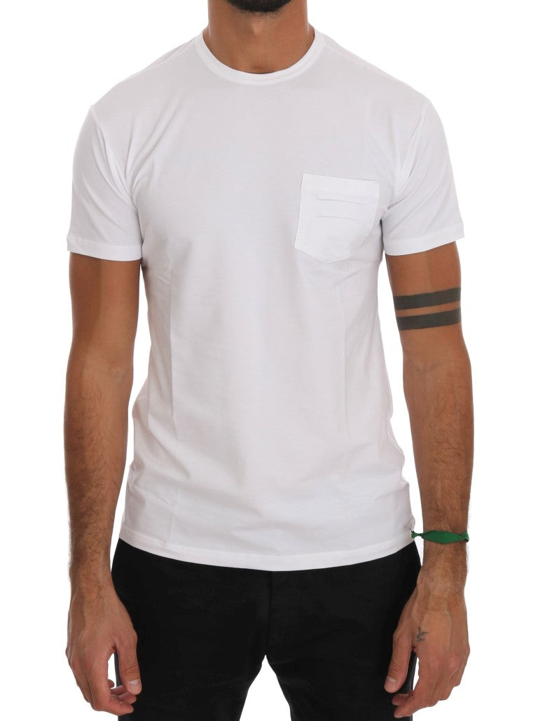 Daniele Alessandrini Weißes T-Shirt mit Rundhalsausschnitt aus Baumwolle