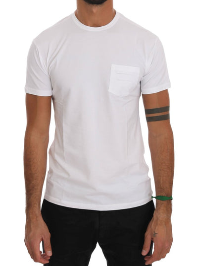 Daniele Alessandrini Weißes T-Shirt mit Rundhalsausschnitt aus Baumwolle
