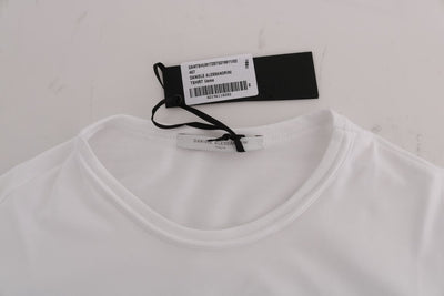 Daniele Alessandrini Weißes T-Shirt mit Rundhalsausschnitt aus Baumwolle