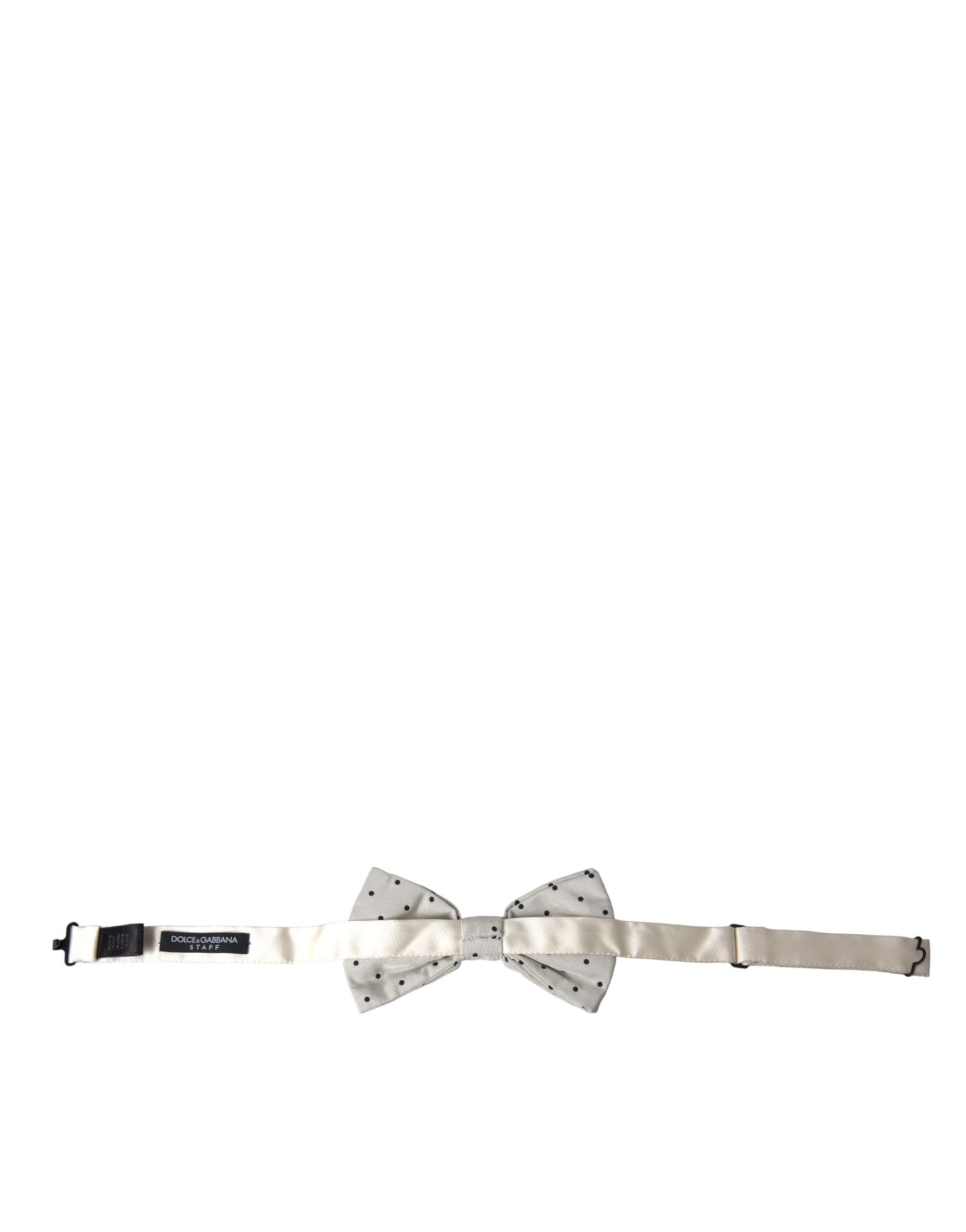 Dolce & Gabbana Weiß Schwarz Polka Dot Polyester Fliege Männer
