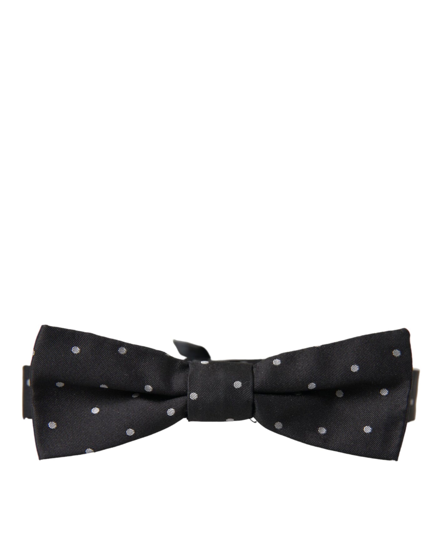 Dolce & Gabbana Schwarz Weiß Polka Dot Seide Männer Hals Fliege