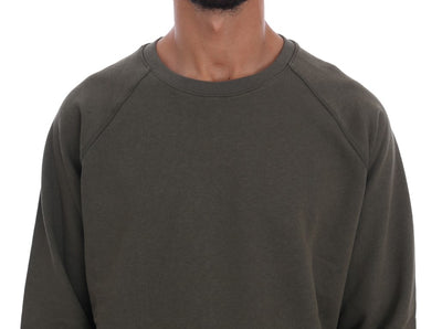 Daniele Alessandrini Grüner Baumwollpullover mit Rundhalsausschnitt