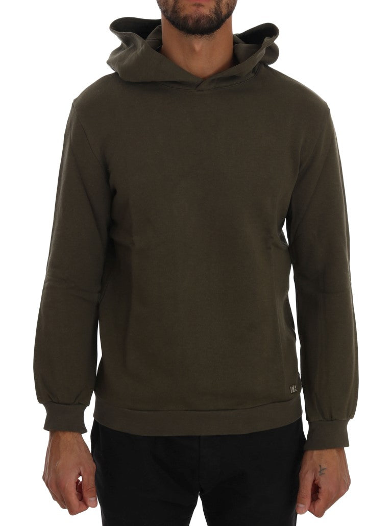 Daniele Alessandrini Grüner Pullover Hodded Baumwollpullover