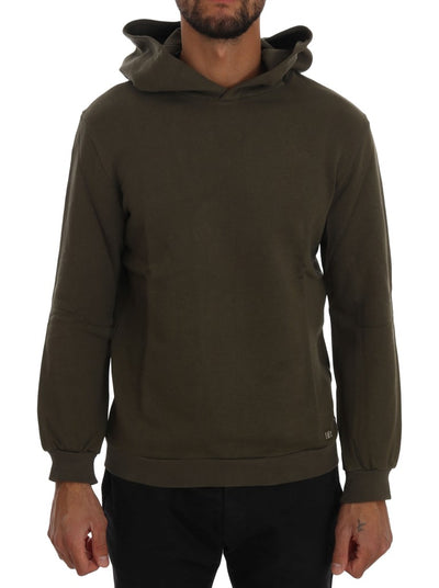 Daniele Alessandrini Grüner Pullover Hodded Baumwollpullover