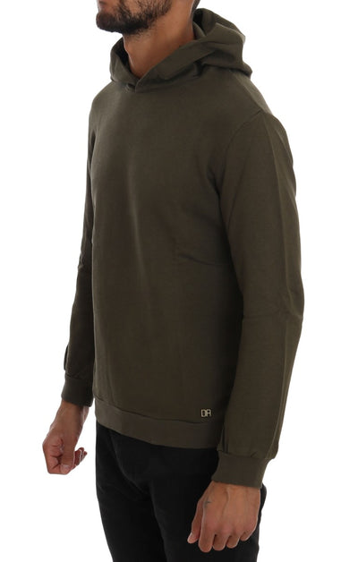 Daniele Alessandrini Grüner Pullover Hodded Baumwollpullover