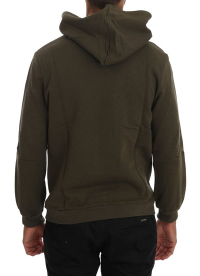 Daniele Alessandrini Grüner Pullover Hodded Baumwollpullover