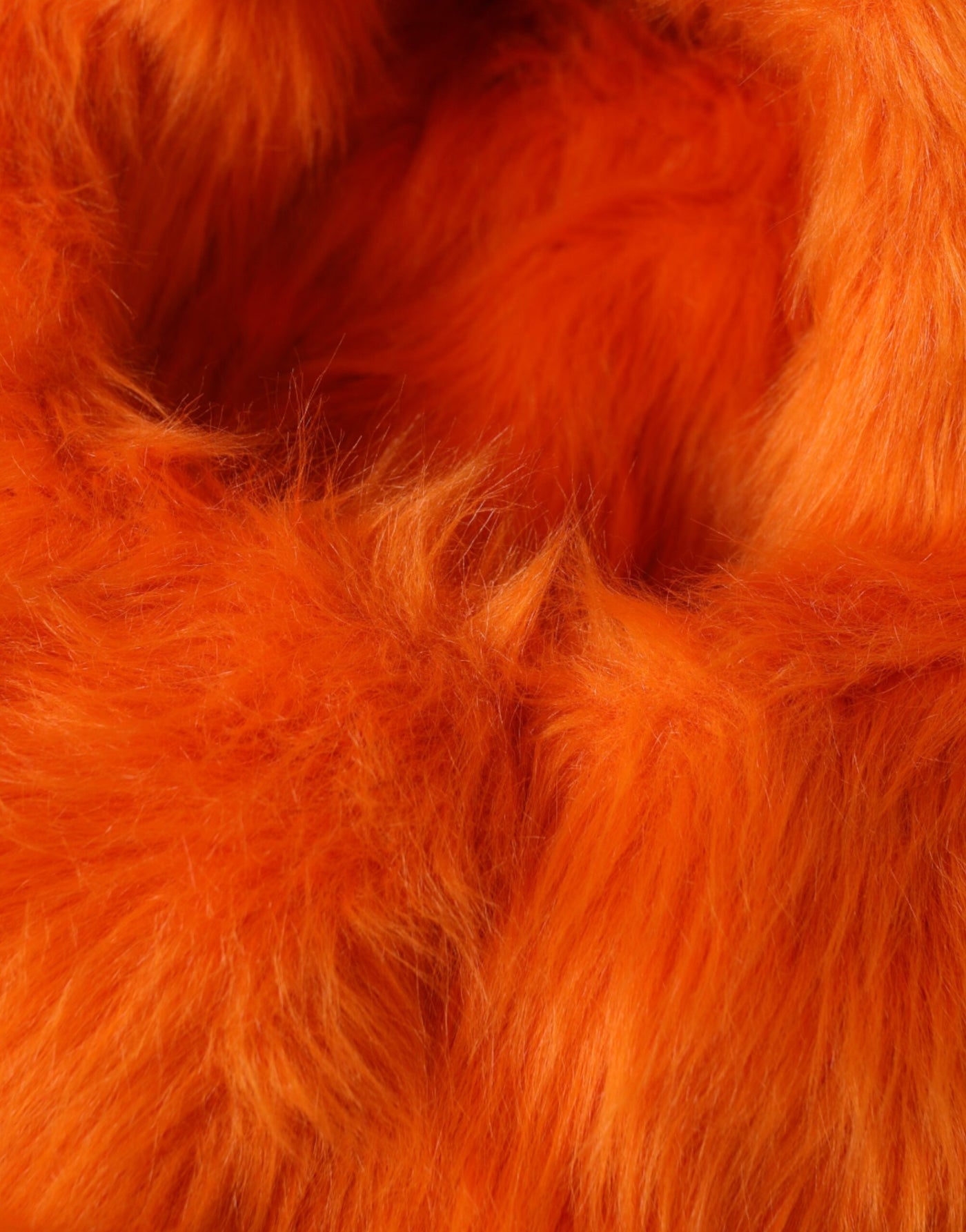Dolce & Gabbana Orange Kunstfell-Ganzkopfmütze