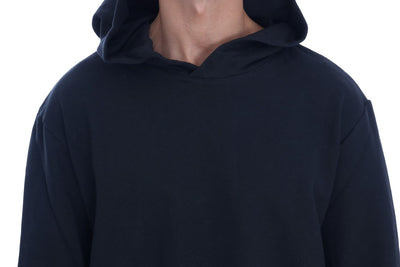 Daniele Alessandrini Schwarzer Gym Casual Baumwollpullover mit Kapuze