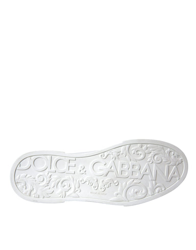 Dolce & Gabbana Weißes Leder DG Logo Casual Low Top Sneakers Schuhe