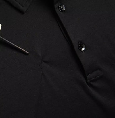 Dolce & Gabbana Schwarzes Logo-Polo-T-Shirt aus Baumwolle mit Kragen